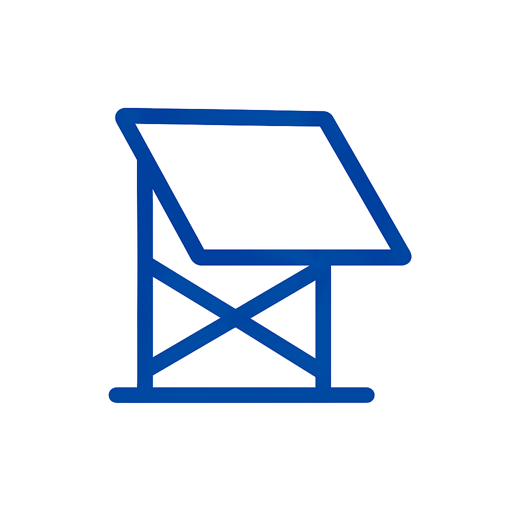 Ikona konstrukcije za solarne panele – montažni sustav