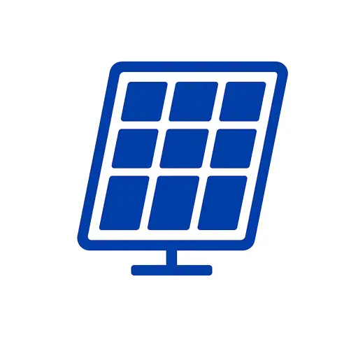 Ikona solarnog panela – royal blue outline