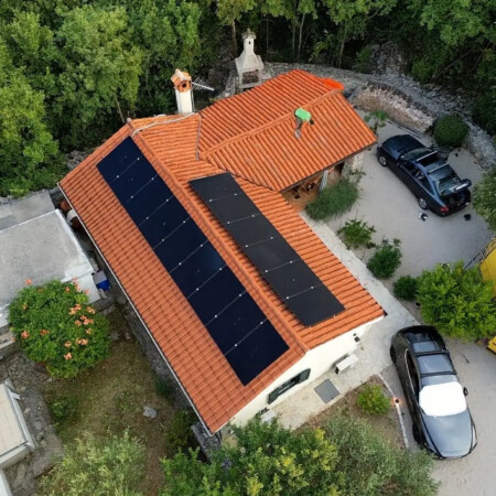 Solarna elektrana Dalmacija, Zadar, Huawei inverter, triina vertex s+ full black paneli