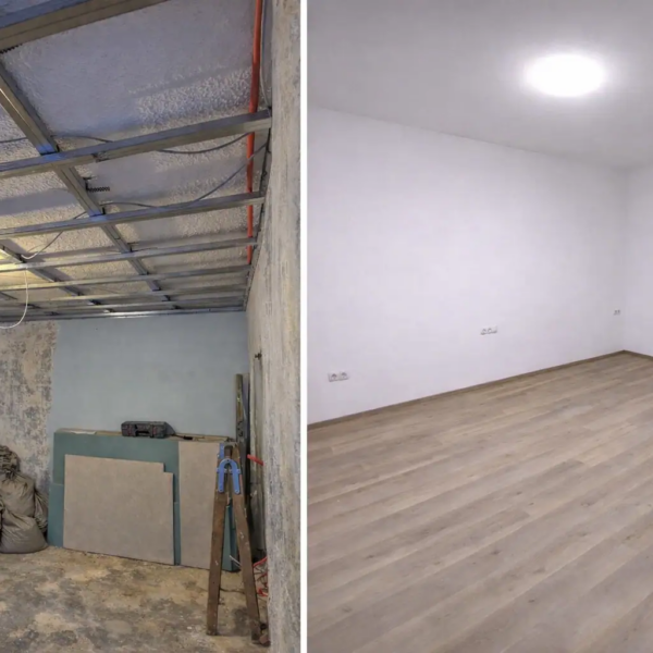 Adaptacije stana Klamaris Zagreb - stropna konstrukcija, knauf, osb pod, vinil, bojanje